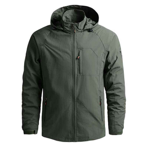 Veste de sport softshell pour homme, imperméable, coupe-vent, respirante, randonnée en plein air, polyester, veste légère à capuche, design personnalisé - Product Image 5