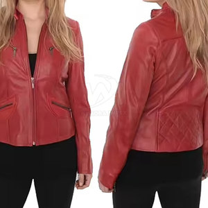 Chaqueta de Cuero para Mujer, Venta Caliente, Nueva Moda, al por Mayor, Cortavientos, Transpirable, Hecha en Pakistán - Product Image 3