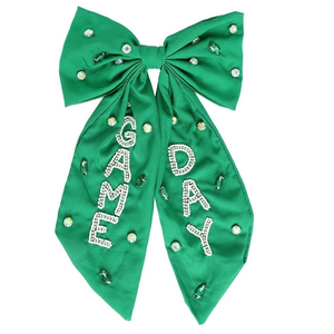 Lazos para el cabello bordados a mano con cuentas de semillas para el Día del Partido, al por mayor, elegantes lazos para el cabello bordados, lazos con cuentas al por mayor - Product Image 2