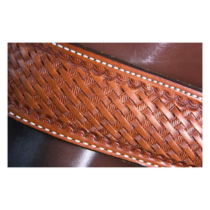 Muserolle en cuir pliée classique avec logo personnalisé pour l'équitation et la conduite - Product Image 4