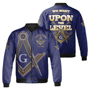 Custom Lodge Name Freemasonry We Meet Upon The Level Masonic Bomber <b>Jacket</b> High Quality Custom Made <b>Long</b> Sleeve 2025 <b>Jackets</b> - Product Image 1