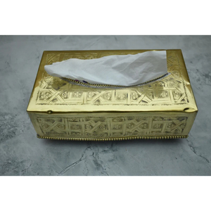 Antique Design Tableware <b>Tissue</b> Box Holder Made of Solid Brass Rectangle Engraved <b>Tissue</b> Box for <b>Wedding</b> Party Events Use - Product Image 5