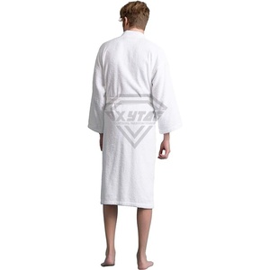 2025 Winter <b>Men</b> Bath Robes Vintage Warm Autumn Long Lace-up With Pockets Fleece Breathable Comfortable <b>Men's</b> Bathrobe - Product Image 4