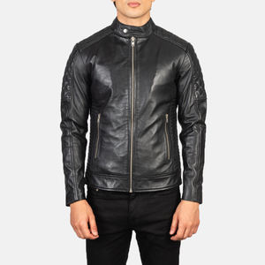 Blouson en cuir pour homme décontracté personnalisable Bomber Logo Service OEM pour l'hiver Blousons vierges - Product Image 3