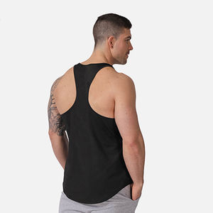 Débardeurs de sport pour hommes personnalisés, respirants, à séchage rapide, 100% coton, avec logo personnalisé, t-shirt de sport d'été - Product Image 5