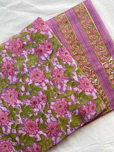 Jaipur ผ้าฝ้ายบล็อก100% พิมพ์ด้วยมือแบบดั้งเดิมผ้าฝ้ายระบายอากาศได้เป็นมิตรต่อสิ่งแวดล้อมพิมพ์ลายแบบดั้งเดิม - Product Image 2