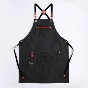 Tablier de chef souple à bavoir réglable imperméable avec 2 poches Logo et taille personnalisées - Product Image 3