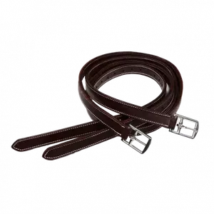 Estribos Clásicos de Cuero Genuino con Piel de Becerro y Material de Nailon, con Cierre de Hebilla para Montar a Caballo - Product Image 1