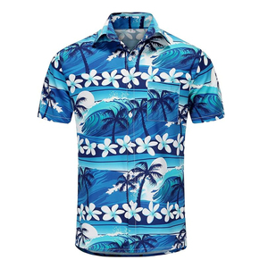 Sun-Faded été hawaïen hommes chemises 3d imprimé chemises à fleurs pour hommes décontracté tendance mode vêtements t-shirt hommes fleurs - Product Image 5