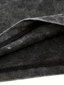 เสื้อยืดคอกลมผ้าโพลีเอสเตอร์/คอตตอนเนื้อหนาแบบฟอกสีทรงปกติสำหรับผู้ชาย สั่งทำได้พร้อมโลโก้ตามต้องการ - Product Image 3