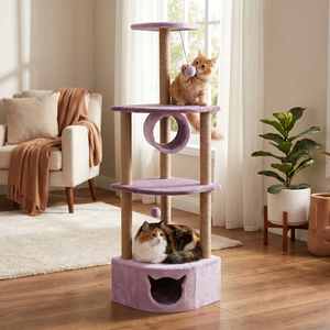 Amistar <b>Cat</b> Oasis – Luxury Tunnel <b>Cat</b> Scratcher, Multi-Functional Playground for All Breeds & Sizes - Product Image 3