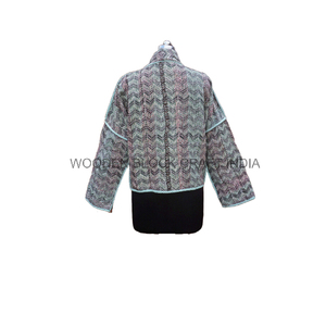 Chaqueta de Invierno Vintage Ecológica, Estampada, Transpirable, de Algodón Tejido, con Cuello en V, Reversible, Acolchada, de Secado Rápido, Lista para Usar Todos los Días - Product Image 5