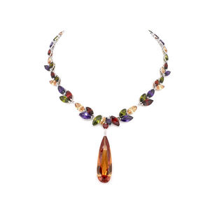 Classic Cubic Zirconia Fashion Bridal Necklace - Product Image 1