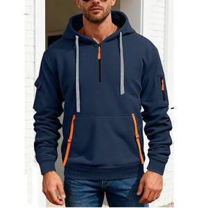 Sweat-shirts à capuche personnalisés de haute qualité pour hommes, 320 grammes de coton, survêtements, sweats à capuche surdimensionnés, sweat-shirt à capuche double couche pour hommes, devant - Product Image 1