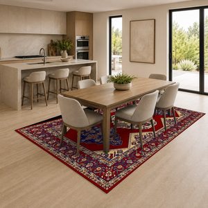 Tapis RUGS DEPOT LXDP-0292, vente en gros, rouge bordeaux, tapis traditionnel oriental imprimé numériquement, lavable en machine, chenille, antidérapant - Product Image 4