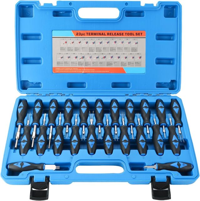 WZAUTO 23 PCS Universal Terminal Release Kit Wire Connector Removal Pin Extractor Release Tool