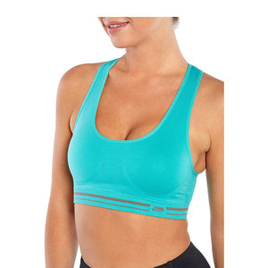 Sujetador deportivo de gran oferta, venta al por mayor, logotipo personalizado, sujetador de Yoga de Fitness liso, de talla grande Top, elástico, atlético, deporte para correr - Product Image 2