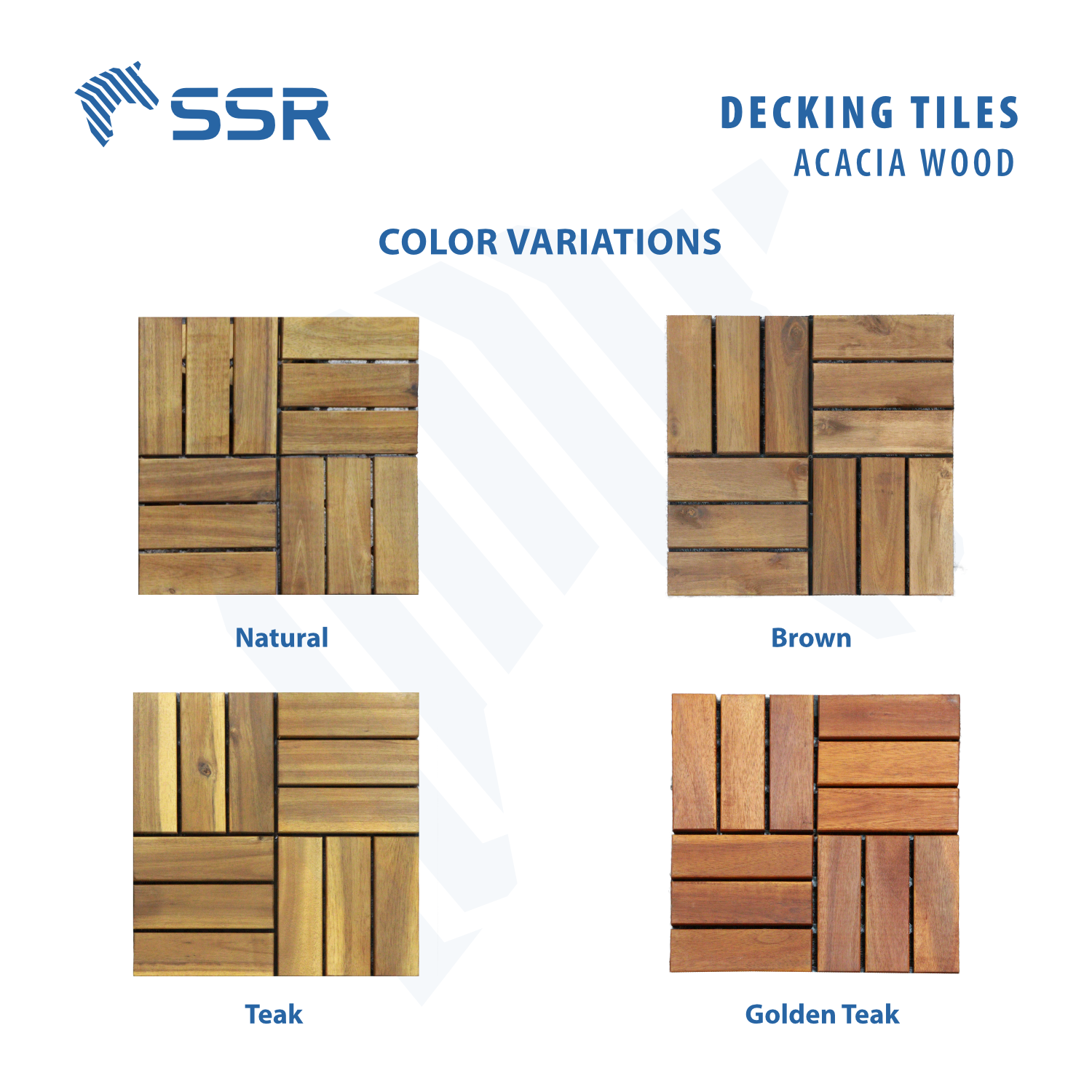 Brown/Natural/Teak/Golden Teak or can be customized