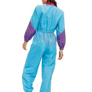 Conjunto cortavientos de 2 piezas atractivo de alta calidad para mujer para invierno logotipo personalizado y chándales de colores de contraste OEM - Product Image 3