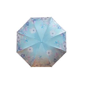 Paraguas Plegable Clásico de Poliéster con Estampado Floral, Semi-Automático, 12 Varillas, Marco Reforzado, Resistente al Viento, Protección UV, para Sol y Lluvia - Product Image 3