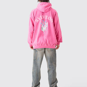 Fabricante-Sudadera con capucha desgastada de peso pesado personalizada para hombres Boxy Cropped personalizado impreso bordado sólido apliques - Product Image 4