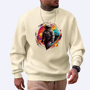 สเวตเชิ้ตวินเทจสำหรับผู้ชายเสื้อสเวตเชิ้ตแบบวินเทจแบบสลิมฟิตทำจากโพลีเอสเตอร์ผ้าคอตตอนโพลีเอสเตอร์ - Product Image 4