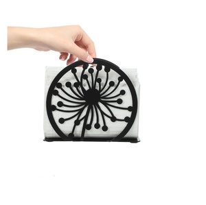 Accessoires de Vaisselle Modèle Table Porte-Serviettes en Métal Décoratif avec Revêtement en Poudre Noire pour la Maison Hôtel Utilisation en Prix de Gros - Product Image 1