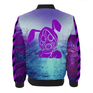 Chaquetas informales retro con cremallera personalizadas Chaqueta de invierno de bombardero universitario de poliéster satinado con cuello levantado Sublimación de tela tejida de Pakistán - Product Image 2