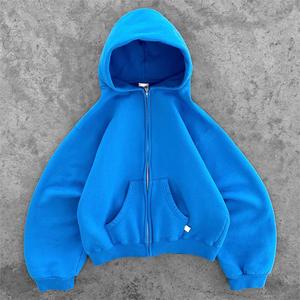 Bulk Supplier Cotton Fleece Zipper Hoodies Your <b>One</b> Stop Shop For <b>All</b> Kinds OF Printing Drop Shoulder Zipper Hoodie for <b>Men</b> - Product Image 2