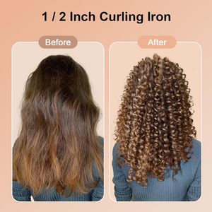 <span class=keywords><strong>Fer</strong></span> à friser fin de 3/8 pouce, baril extra long, <span class=keywords><strong>fer</strong></span> à friser en céramique pour boucles serrées, pour <span class=keywords><strong>cheveux</strong></span> courts et longs - Product Image 5