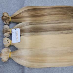 Extensiones de Cabello con Cinta Adhesiva Rubias y con Reflejos # 613, Cabello Virgen Vietnamita y Cabello de Bebé, Color Mixto, Tono Ceniza |   Venta al por Mayor de Fábrica - Product Image 6