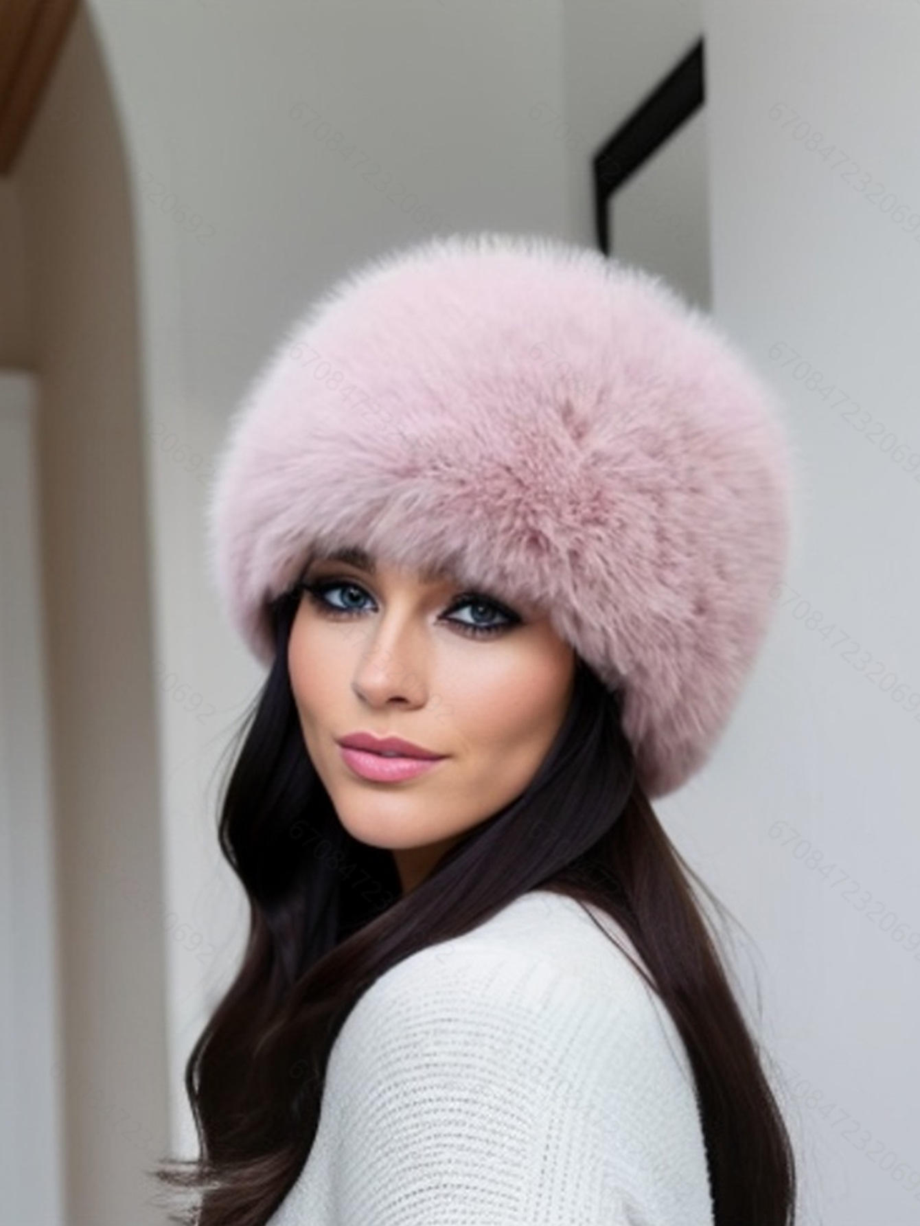 หมวกนางฟ้า-สีชมพูอ่อน