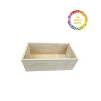 Boîte en bois pour fruits Caisse de stockage rustique artisanale Conteneur en bois décoratif durable pour la maison et le magasin