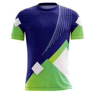 Servicio OEM nueva llegada sublimación impresión manga corta ropa deportiva Spandex poliéster cuello redondo camisetas de fútbol - Product Image 1