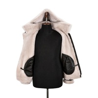 Blouson marron B3 en peau de mouton et fourrure blanche pour homme