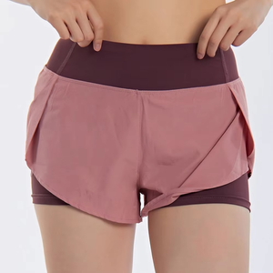 Shorts de course taille haute 2-en-1 pour femme, double couche, séchage rapide, pour yoga, fitness, entraînement et gym, pour femmes 2026 - Product Image 5