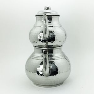 Handmade 850 ml + 1800 ml Copper Turkish Stovetop <b>Teapot</b> <b>Set</b> Hand Hammered Metal Vessels - Product Image 5