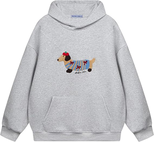 Cartoon <b>Dog</b> Hoodie Couple Hooded <b>Sweatshirt</b> Long Sleeve Pullover Oversized Hoodies 2025 Outfits - Product Image 5
