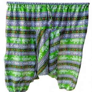 Pantalones de harén tailandeses con estampado de elefante para mujer, ropa hippie de GM-332023A - Product Image 1