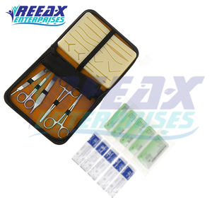 REEAX ENTERPRISES, instrumentos de acero inoxidable precortados para heridas, Kit de práctica de sutura quirúrgica, base de sutura, instrumentos quirúrgicos - Product Image 5