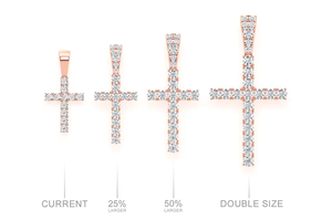 Colgantes cruzados de plata esterlina minimalistas Moissanite Diamond Iced Out Hip Hop Colgantes Joyería religiosa Encantos de moda Joyería - Product Image 6