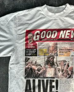 American Fashion Men's Loose Short <b>T</b>-<b>shirt</b> Oversized Letter Printing Gothic Casual Joker Street Wear 100% Cotton Hip-Hop Style - Product Image 4