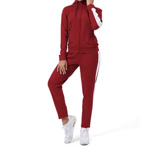 ชุดวอร์มมีซิปสำหรับผู้หญิงชุดวอร์มผ้าสองชิ้นสวมใส่สบายและมีน้ำหนักมาก - Product Image 1