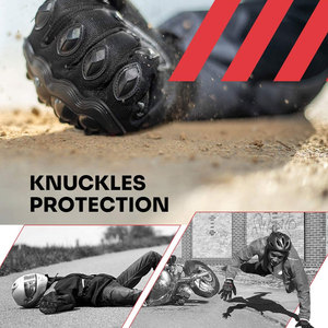 Guantes de moto de carreras de piel de vaca genuina Guantes de cuero de la mejor calidad con función de pantalla táctil para deportes - Product Image 2