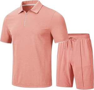 ชุดเสื้อยืดและกางเกงขาสั้นลำลองสำหรับผู้ชาย ลายพิมพ์บางเบา สไตล์สปอร์ต ชุดออกกำลังกาย 2 ชิ้น ชุดเซ็ต 2 ชิ้น สำหรับผู้ชาย สไตล์อเมริกัน - Product Image 1