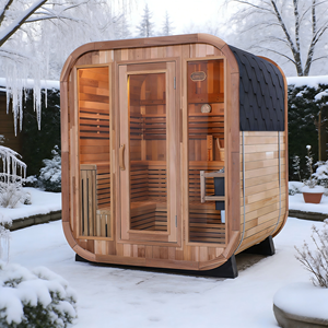ห้องซาวน่าอบไอน้ำแบบดั้งเดิมกลางแจ้งสำหรับ 4-6 คน ทำจากไม้ซีดาร์แดง รูปทรงสี่เหลี่ยม - Product Image 2
