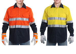 Camisa de Trabajo Reflectante de Seguridad Vial de Manga Larga de Poliéster Fluorescente de Alta Visibilidad con Logotipo Personalizado para Verano - Product Image 4