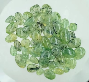 Cabochon en vrac de haute qualité de pierre précieuse de Prehnite verte incroyable pierre de Prehnite unique de haute qualité verte - Product Image 5