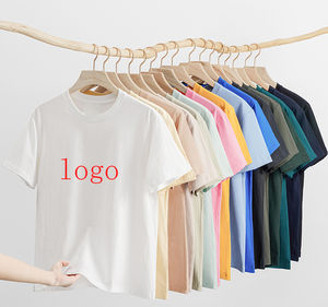 Vente en gros de t-shirts blancs pour hommes de haute qualité, impression de logo personnalisé, t-shirts unis en coton 100% tricoté, décontractés, DTG - Product Image 1