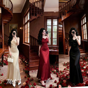 Elegante Vestido de Mujer, Vestido de Manga Corta, Combinación Perfecta de Elegancia y Comodidad, Casual y Formal para Diversos Eventos, Maxi Seda - Product Image 5